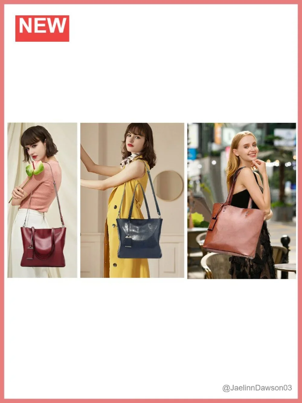 Women's Leather Satchel Handbag Shoulder Bag Tote Purse